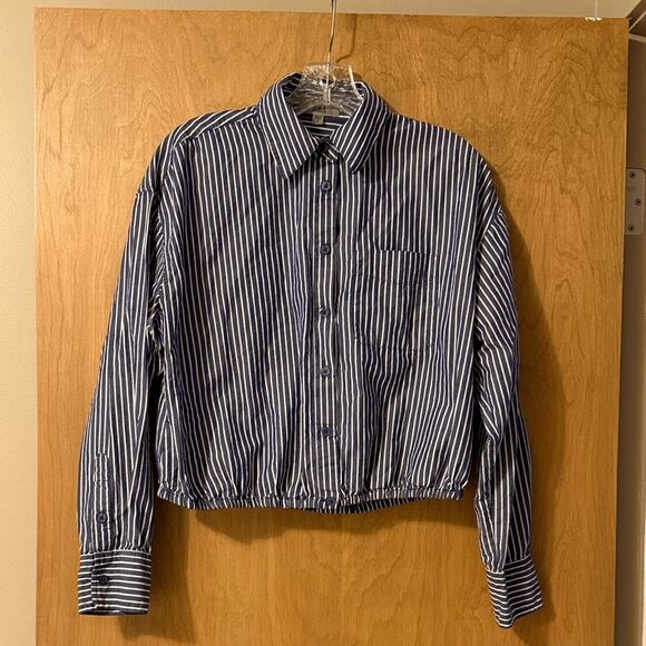 Kut from the Kloth Tops - Kut from the Kloth Navy and White Striped Shirt